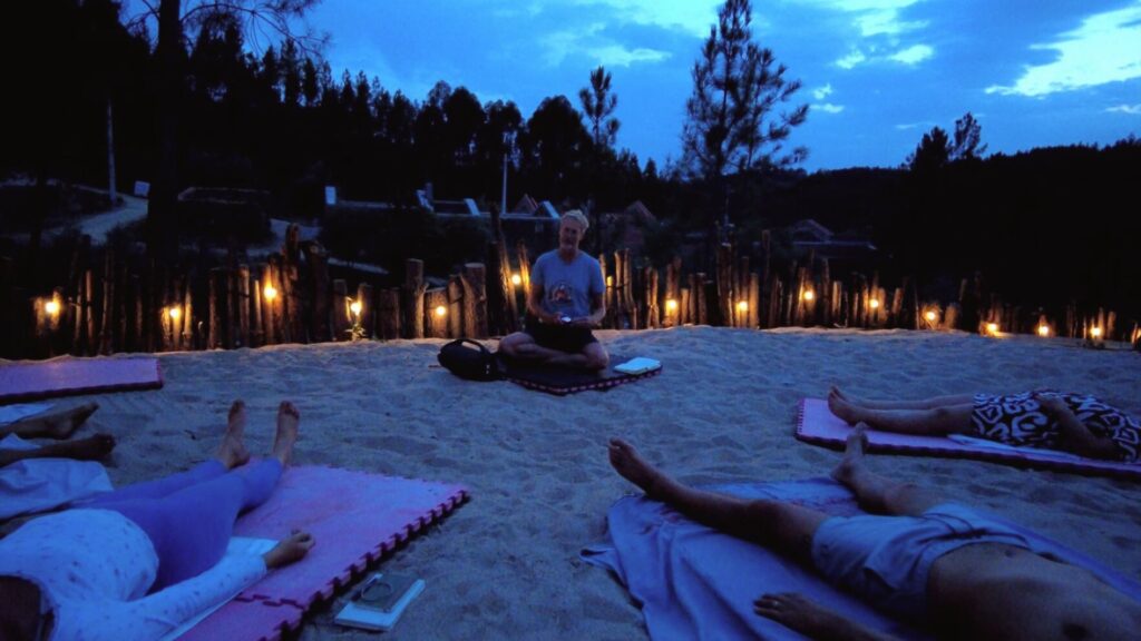 Breathwork at community site Freedom Ville Portugal